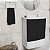 Gabinete Plástico com Lavatório GabFit para Banheiro Branco e Preto Astra - Imagem 4