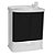 Gabinete Plástico com Lavatório GabFit para Banheiro Branco e Preto Astra - Imagem 1