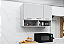 Armário 90cm Aéreo Modular 3 Portas Multiuso Cozinha Lavanderia Escritório Com Nicho - Imagem 3