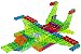 Blocos de Montar 6 em 1 com Luzes Avião Mustang ZippyDo Laser Pegs - Imagem 7