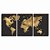 Trio de quadros decorativos Mapa Mundi - preto e dourado [BOX DE MADEIRA] - Imagem 2