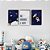 Trio de quadros decorativos infantil EspaÃ§o + Ao Infinito e AlÃ©m + Astronauta com foguete [BOX DE MADEIRA] - Imagem 1