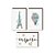 Trio de quadros decorativos infantil Torre Eiffel + BalÃ£o + Inspire [BOX DE MADEIRA] - Imagem 2