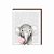 Quadro Animais Chiclete Realístico Elefante fundo cinza e chiclete ROSA [BoxMadeira] - Imagem 1