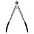 Pegador Multiuso de Alimentos  30cm_Churrasco Salada Fritura _Inox e Silicone  Preto ou Vermelho UP - Imagem 2