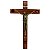 Crucifixo em Madeira com pedras, terra e rosas de Medjugorje - Mogno (de Parede) - Imagem 1