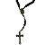 Terço de Lourdes de Cordão - Preto + Frasquinho com água de Lourdes - Imagem 2
