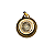 Medalha Redonda Bernadette na Gruta com Água da Gruta de Lourdes - Dourada - Imagem 2