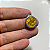 Medalha Original da Aparição de Lourdes com Água da Gruta de Lourdes - Redondo - Bernadette na Gruta - Amarelo - Imagem 2