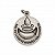 Medalha Original da Aparição de Lourdes: Redonda prateada (alumínio) - Imagem 3