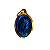 Medalha Oval: Nossa Senhora de Lourdes com Água da gruta de Lourdes (Dourada) - Imagem 1