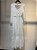 Vestido midi branco renda sereia cinto pérolas - Imagem 3