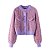 Cardigan lilás tricot mescla - Imagem 1