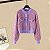 Cardigan lilás tricot mescla - Imagem 4