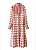 Vestido midi manga longa estampa rosada faixa - Imagem 2