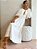 Vestido midi branco recorte busto manga bufante - Imagem 2