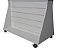Gôndola expositora loja BRANCA c/ 2 faces e testeira p/ Logo - rodas  na base - canaletas de PVC nos trilhos - 2,15 m A x 90 cm L  17 trilhos - Madeira MDF18  - Outras medidas Whats (11) 94220-9117 - Imagem 3