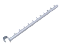 10 RT Cabideiro Pop com pinos separadores  de 40 cm  p/ barra 20x30mm - Branco ou Preto - Pronta entrega - Imagem 3