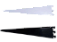 10 Suporte Faca Cremalheira com Aba e Ventosa de Silicone -  Base p/ Cremalheira passo 25 ( 20, 25, 30, 35 ou 40 cm) -  Branco ou Preto - PRONTA ENTREGA - Imagem 1