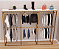 Conjunto expositor 3 MÓDULOS loja estante  modular metalon - móvel estrutura cremalheira  c/ regulagem de altura e desmontável+ prateleiras + Arara + Barra + Rts + Cabides Madeira -Dourado, Rose ou Preto - 3,12 M L x 2,20 m A x 0,45 m P. - Pronta Entrega - Imagem 12