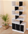 Armário estante colmeias estilizada com 3 portas  em MDF preto e branco para loja com 2,00 (A)x30cm(P)x90 cm (L) - Imagem 5