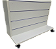 Gôndola expositora loja com 1 Face com espaço para logo de 30 cm de altura - rodas na base - Preta ou Branca - 3 tamanhos para escolher - Madeira MDF18mm - Outras medidas Whats (11) 94220-9117 - Imagem 5