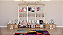 Conjunto expositor loja Topázio baby - Estante modular para roupas infantis - Móvel estrutura cremalheira c/ regulagem de altura + prateleiras + Arara + Barra + Rts + Cabides Madeira -Dourado, Rose ou Preto - 3,10 M largura x 2,20 m A x 0,45 m Prof. - Imagem 4