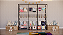 Conjunto expositor loja Topázio baby - Estante modular para roupas infantis - Móvel estrutura cremalheira c/ regulagem de altura + prateleiras + Arara + Barra + Rts + Cabides Madeira -Dourado, Rose ou Preto - 3,10 M largura x 2,20 m A x 0,45 m Prof. - Imagem 6