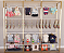 Conjunto expositor loja Topázio baby - Estante modular para roupas infantis - Móvel estrutura cremalheira c/ regulagem de altura + prateleiras + Arara + Barra + Rts + Cabides Madeira -Dourado, Rose ou Preto - 3,10 M largura x 2,20 m A x 0,45 m Prof. - Imagem 1