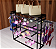 KIT Arara balcão expositora Ilha central de metalom completa p/ roupas- 2m L x 145 cm A x 64 cm P  - Sistema cremalheira - Regulagem de altura e desmontável - Expõe dos 2 lados e nas 2 laterais  - Parte superior é balcão- Extra Reforçada - Pronta entrega - Imagem 3