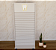 Gôndola Expositora Loja BRANCA com Letreiro Luminoso Personalizável - 1 Face c/ Canaletas PVC nos Trilhos + Rodas na base + 50 Ganchos - 90cm C x 1,9m - Madeira MDF18mm - Whats (11) 94220-9117 - Imagem 7