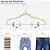Kit 20 Cabides Veludo Slim Bege com Barra e Presilhas Metálicas – Premium, Alta Resistência- 21cm A x 42 cm L x 5 mm espessura- Pronta entrega - Imagem 2