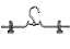 350 Cabide giratório para saia e calça com presilhas ajustáveis reforçado - Acrílico, Branco, Preto ou Prata - 14 cm (altura) x 34 cm (largura) x 8mm (Diâmetro) - Pronta Entrega - Imagem 4