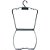50 Cabides silhueta corpo adulto para vestidos, biquínis, maios e conjuntos com antiderrapantes e cavas - Acrilico, Branco, Prata ou Preto -74x37x1cm - Pronta Entrega - Imagem 1