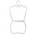 50 Cabides silhueta corpo adulto para vestidos, biquínis, maios e conjuntos com antiderrapantes e cavas - Acrilico, Branco, Prata ou Preto -74x37x1cm - Pronta Entrega - Imagem 5