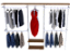 Conjunto Paris Completo de Estante com Trilho Cremalheira – Sistema Modular Versátil para Loja ou Closet | 2,00m de Altura x 2,40m de Largura - Imagem 8