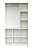 Armário Colmeia Cabideiro em "L" (Esq. ou Dir) - 100% MDF 15mm - Reforçado - 1,85(A) x0,92(L) x0,32(P) - PRONTA ENTREGA - Imagem 1