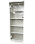 Armário Prateleira BRANCO Vitrine Com Fundo MDF 100% 15mm - Reforçado com Porta de Giro em Vidro Temperado - ALT: 1.85 x LARG: 0.64 x PROF: 0.38- Pronta Entrega - Imagem 1
