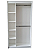 Cabideiro Duplo com Colmeia/Nichos Laterais MDF 100% - Funcional - 1,85 A x 0,92M L x 0,32M P - Pronta Entrega - Imagem 1