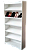Armário Estante Sapateira Para Calçado com Prateleiras Inclinadas em  MDF 15mm - Reforçado - 1,85(A) x0,92(L) x0,32(P) - PRONTA ENTREGA - Imagem 2