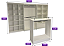 Conjunto Completo Loja Pronta Central em MDF 100% – Kit com Estantes e Balcão Central - Multiuso Branco | 185cm (A) x 2,76cm (L) x 32cm (P) – Pronta Entrega - Imagem 4