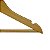 50 Cabide de Madeira Infantil Tradicional Com Barra Inferior   Marfim Claro - 22 cm (altura) x32cm (largura) x 1 cm (espessura) - Imagem 2