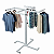 Arara para roupas 4 Braços Giratória Extra Reforçada – Altura Regulável de 95cm a 1,60m - Pronta Entrega - Imagem 1
