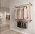 Arara para Roupa Modular Profissional para Lojas e Closets – Colunas com Fixação Só na Parede, Altura Ajustável e Máximo Aproveitamento do Espaço - Imagem 3