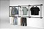 Arara para Roupa Modular Profissional para Lojas e Closets – Colunas com Fixação Só na Parede, Altura Ajustável e Máximo Aproveitamento do Espaço - Imagem 4