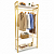 Estante Industrial Metalon Premium Cabideiro com 3 Prateleira em MDF closet aberto - 1,90 A x 0,90 L x 0,38 P - Imagem 6