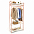 Estante Industrial Metalon Premium Cabideiro com 3 Prateleira em MDF closet aberto - 1,90 A x 0,90 L x 0,38 P - Imagem 5