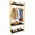 Estante Industrial Metalon Premium Cabideiro com 3 Prateleira em MDF closet aberto - 1,90 A x 0,90 L x 0,38 P - Imagem 3
