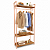 Estante Industrial Metalon Premium Cabideiro com 3 Prateleira em MDF closet aberto - 1,90 A x 0,90 L x 0,38 P - Imagem 1