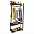 Estante Industrial Metalon Premium Cabideiro com 3 Prateleira em MDF closet aberto - 1,90 A x 0,90 L x 0,38 P - Imagem 4
